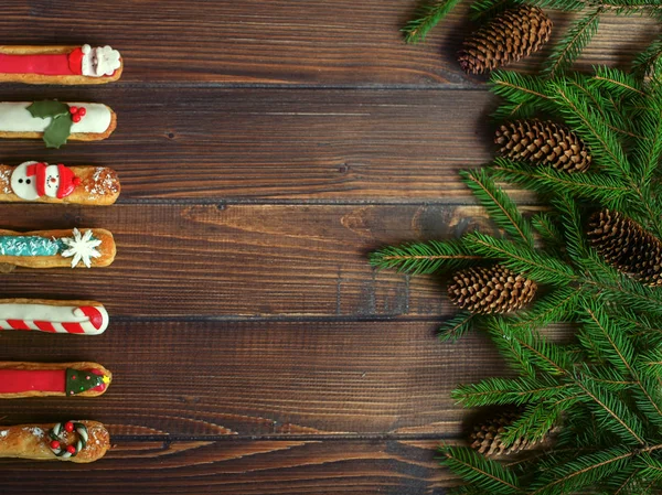 나무, 콘, 쿠키입니다. 크리스마스와 새 해의 개념 — 스톡 사진