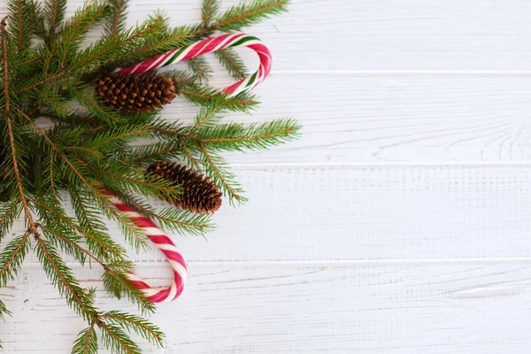 흰색 나무와 나무 배경입니다. 크리스마스의 개념 — 스톡 사진