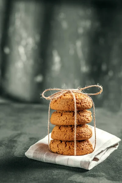 Leckere Haferflockenplätzchen. Das Konzept ist gesunde Ernährung — Stockfoto