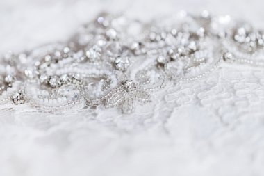 Beautiful details of a wedding dress  clipart