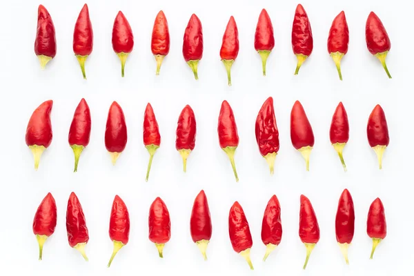 Conjunto de pequeños chiles rojos — Foto de Stock