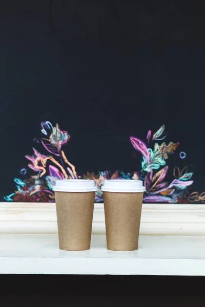 Tazas de café para llevar — Foto de Stock