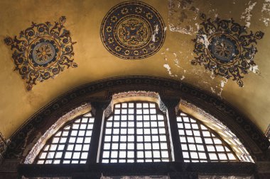 Interior of the Hagia Sophia in Istanbul.  clipart