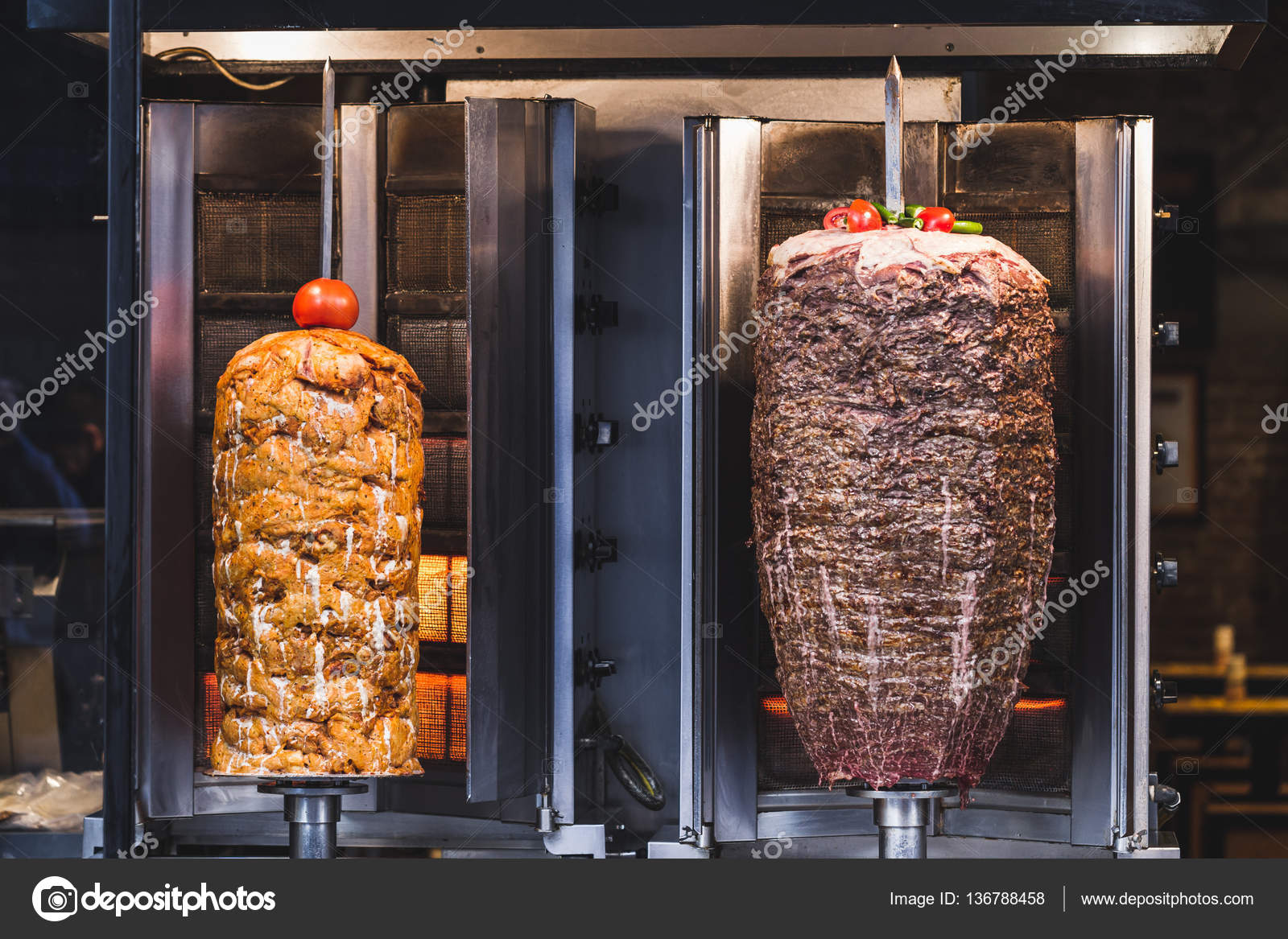 Bbq meat for turkish doner kebab — Stock Photo © olegbreslavtsev