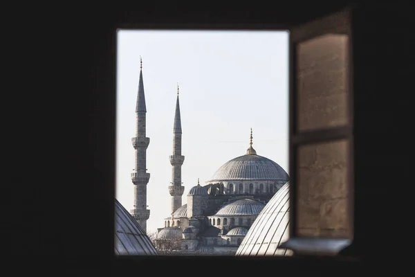 Вид на синю мечеть. — стокове фото