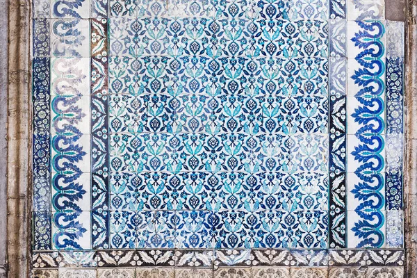 Seamless pattern white Turkish tiles — Stock Photo, Image