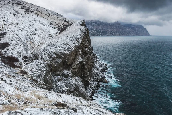 Zee winterlandschap. — Stockfoto