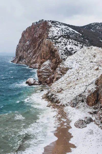 Zee winterlandschap. — Stockfoto