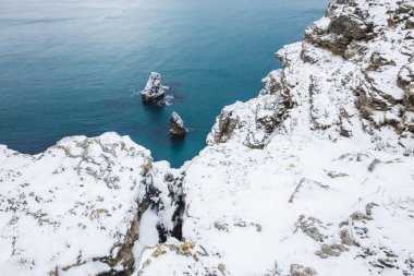 Winter sea landscape in Fiolent clipart