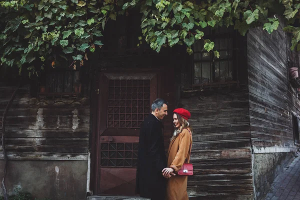 European couple at street — Stock Photo, Image