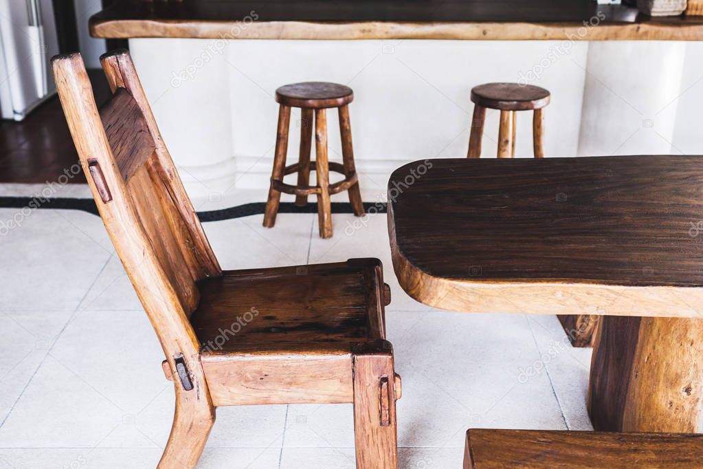 handmade wooden bar stools