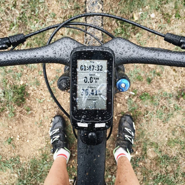 Navegador de bicicletas por ordenador —  Fotos de Stock