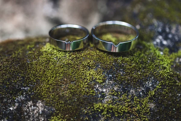 Два обручальных кольца — стоковое фото
