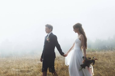 Gelin ve damat dağlarda