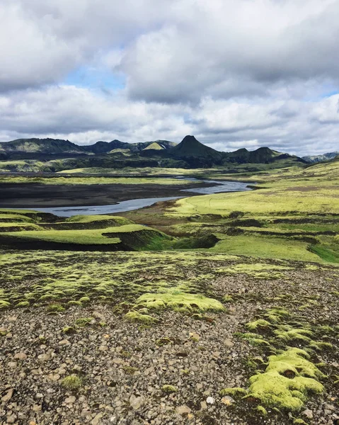 Valle volcánico de Lakagigar — Foto de Stock