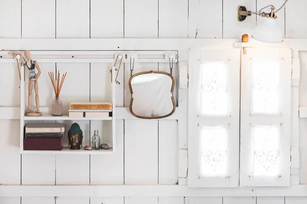 Interior of light modern wooden house inside — Stock Photo, Image