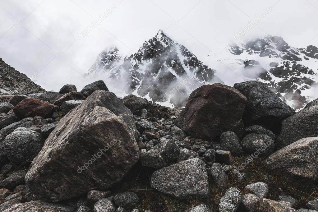 Mountain landscape with rocks