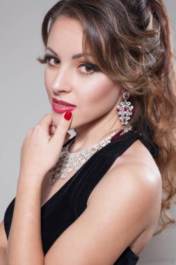 siyah Abiye kokteyl parti güzel kız