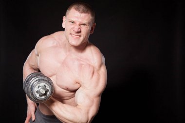 Spor atlet vücut geliştirmeci inşa kas halter