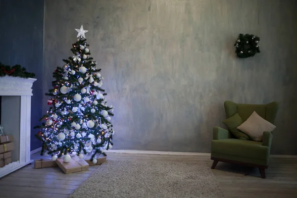 Vánoční dárky domů nový rok vánoční strom — Stock fotografie