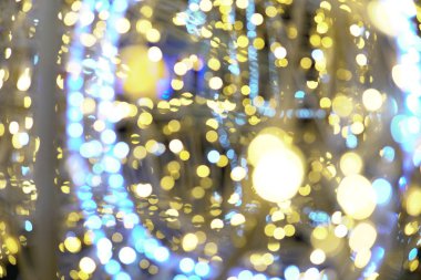 Garland Bokeh doku arka plan farklı renklerde ışıklar