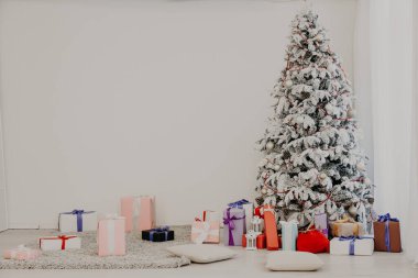 Eve Noel ağacı Garland Yılbaşı tatil hediye beyaz iç ışıklar