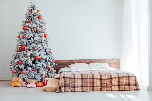 Weihnachten Dekor Schlafzimmer Baum Geschenke neues Jahr Urlaub — Stockfoto