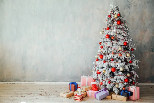 Christmas Home Interior White Christmas Tree — Stock Photo, Image
