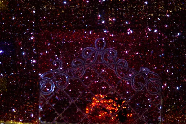 Φωτισμός γιρλάντα Χριστούγεννα πλευρά του νέου έτους διακόσμηση διακοπών — Φωτογραφία Αρχείου