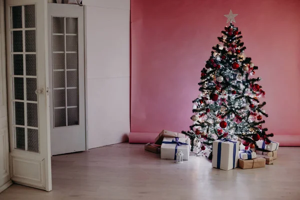 Kerstversiering Kerstboom Cadeaus Kerstwinter — Stockfoto