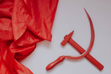 Kırmızı orak ve çekiç işçileri ve köylüler devrimi