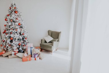 Hediyeler, Garland ışıkları yeni yıl kış ev dekorasyon ile Noel ağacı
