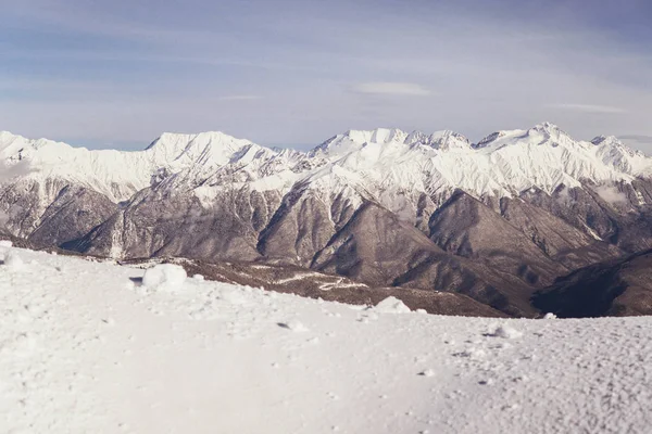 На вершине горнолыжного курорта Сноу — стоковое фото