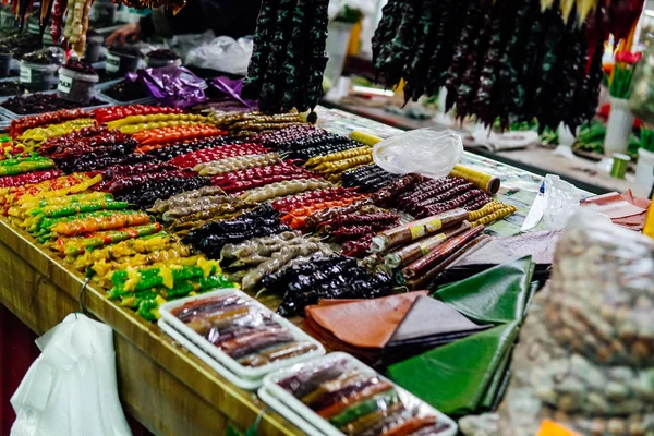 Dulces orientales Mercado asiático especias fruta z — Foto de Stock