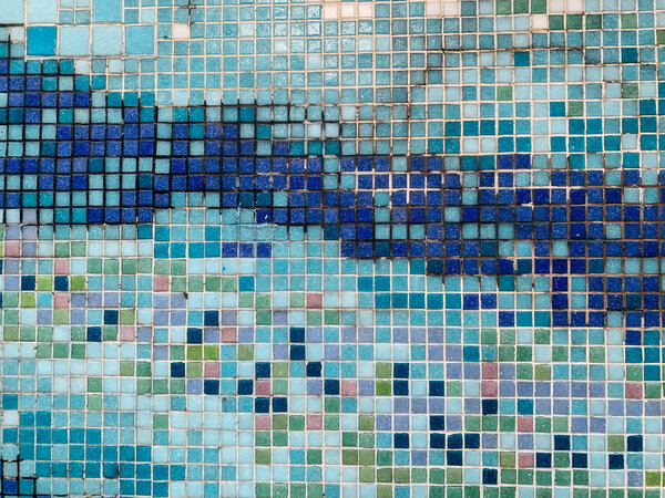 разноцветная голубая плитка синий фон текстуры

