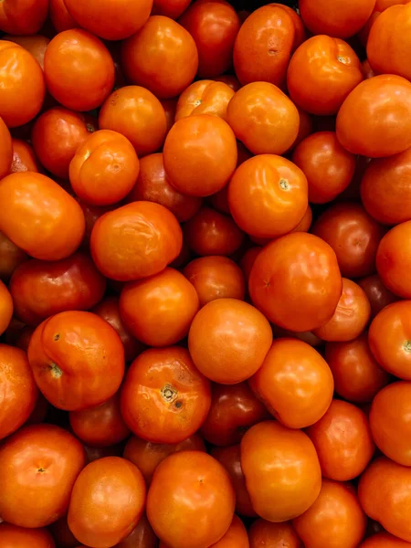 Viele Reife Leckere Tomaten Zum Essen Wie Ein Hintergrund — Stockfoto