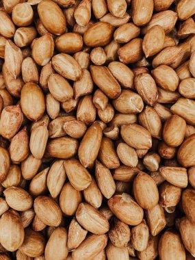 Sağlıklı beslenmek için arka plan gibi bir sürü fıstık ezmesi.