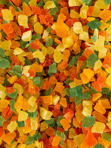 Lots Delicious Candies Eating Marmalade Background — Stock Photo, Image