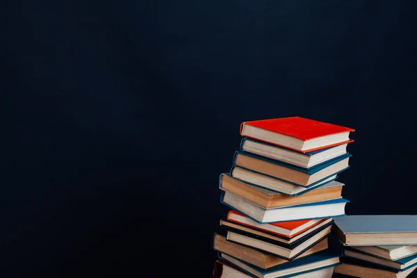 Muchos Los Libros Educativos Para Preparación Aprendizaje Para Los Exámenes — Foto de Stock