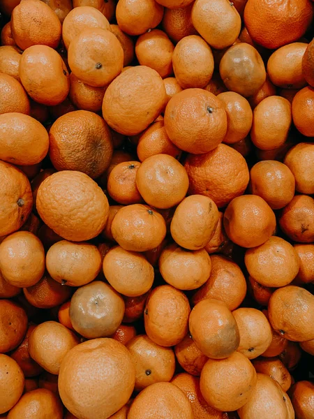 Lots Ripe Tangerines Eating Background — Stock Photo, Image