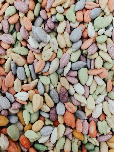 Sementes Girassol Multi Coloridas Para Comer Fundo — Fotografia de Stock