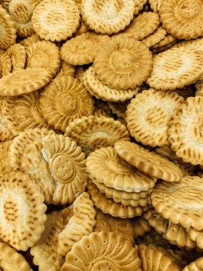 Arka plan gibi yemek için hamur işi kurabiyeleri