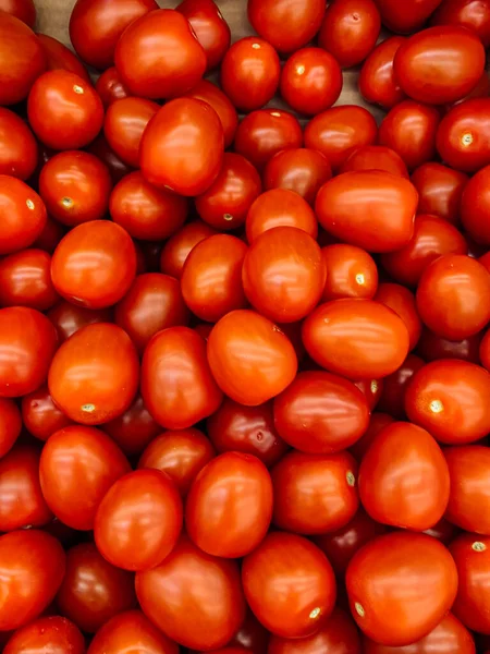 Viele Rote Tomaten Zum Essen Hintergrund — Stockfoto