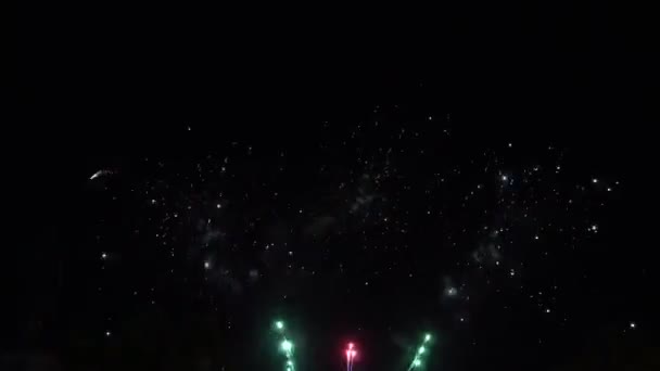 feux d'artifice festifs multicolores dans le ciel nocturne 