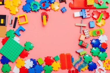 Arkaplan olarak çocukların eğitim amaçlı oyun montaj tasarımcısı