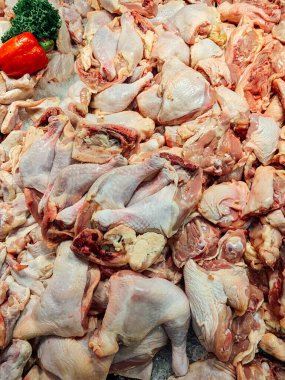 Arka plan olarak lezzetli yemekler pişirmek için çiğ taze et.