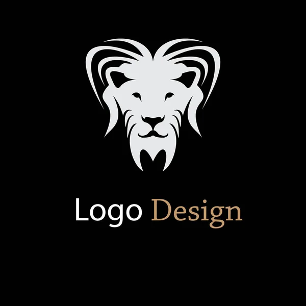 Vector León Para Logotipos Salvajes — Vector de stock