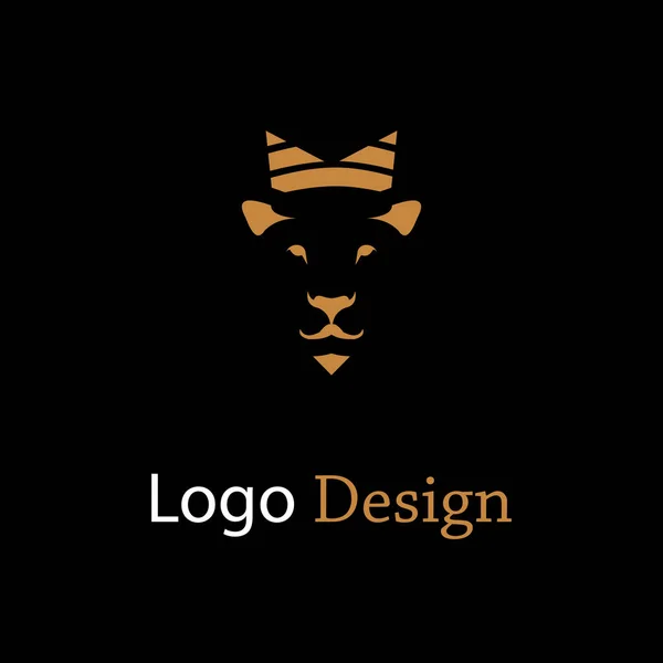 Vector León Para Logotipos Salvajes — Vector de stock