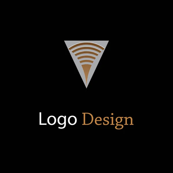 Logotipo Trianle Wifi Triángulo — Vector de stock