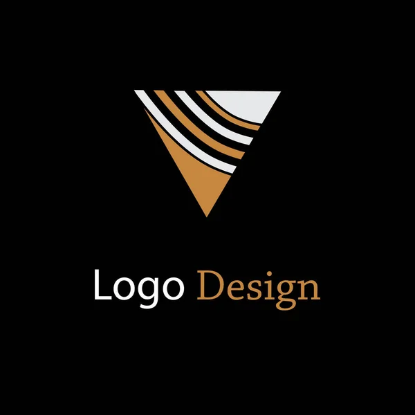 Logotipo Triángulo Todo Color — Vector de stock